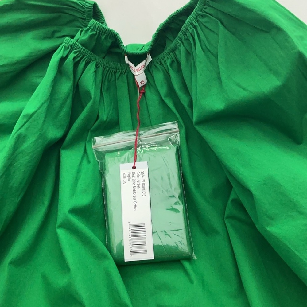 Frances Valentine Bliss Green Midi Dress XS NWT - Picture 4 of 5